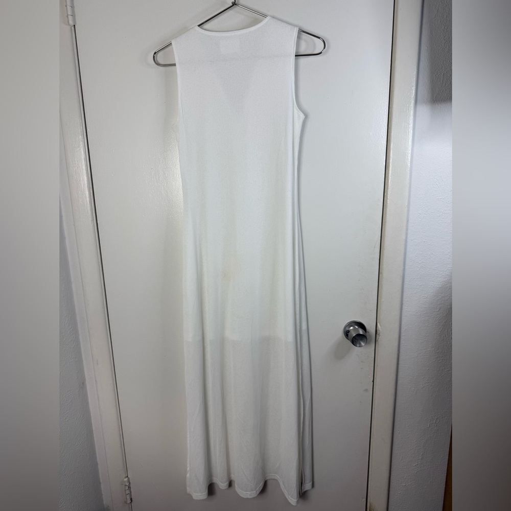 Callahan, Revolve, Mira white sleeveless button down, knit, midi, maxi dress S - Picture 7 of 9
